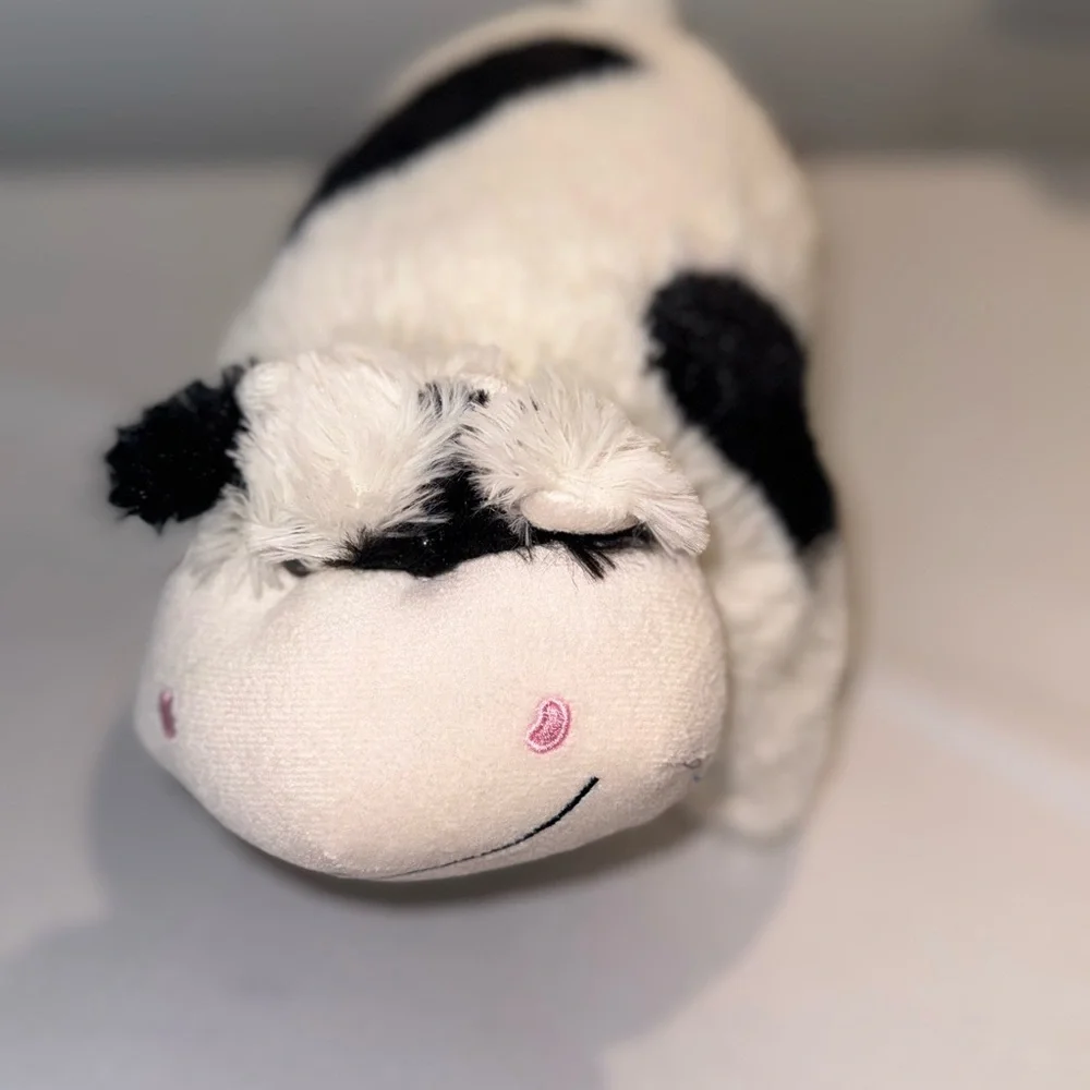 Pillow Pets NWT Plush Cow Pillow Soft Kids Accessory - Black & White
